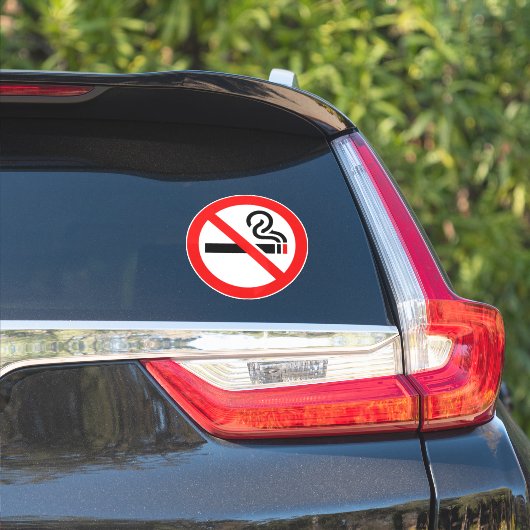 Klassisches Rauchverbotsschild Aufkleber (Auto Seite)