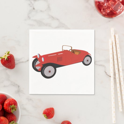 Klassisches Red Car Paper Napkins Serviette (Beispiel)