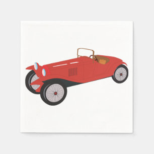 Klassisches Red Car Paper Napkins Serviette