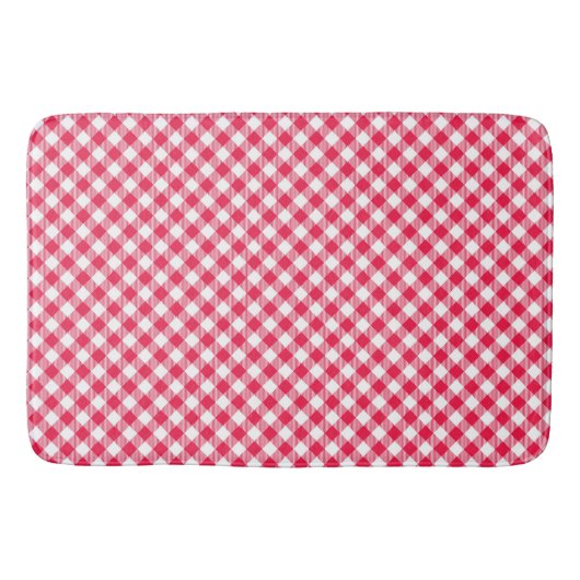 Klassisches Red Gingham Country Pattern Badematte (Vorderseite)