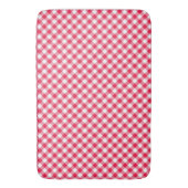 Klassisches Red Gingham Country Pattern Badematte (Vorderseite Vertikal)