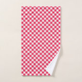 Klassisches Red Gingham Country Pattern Badhandtuch Set (Handtuch)