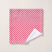 Klassisches Red Gingham Country Pattern Badhandtuch Set (Waschlappen)