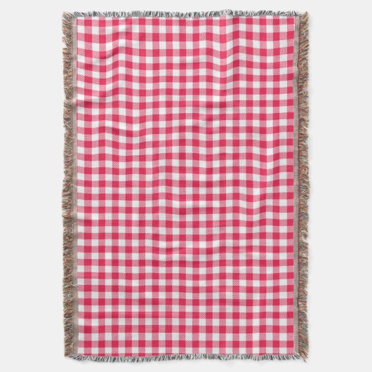 Klassisches Red Gingham Country Pattern Decke (Vorderseite Vertikal)