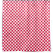Klassisches Red Gingham Country Pattern Duschvorhang (Vorderseite)