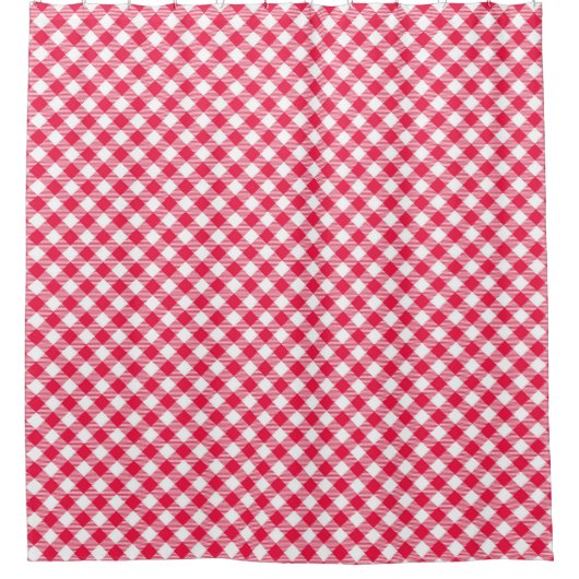 Klassisches Red Gingham Country Pattern Duschvorhang (Vorderseite)