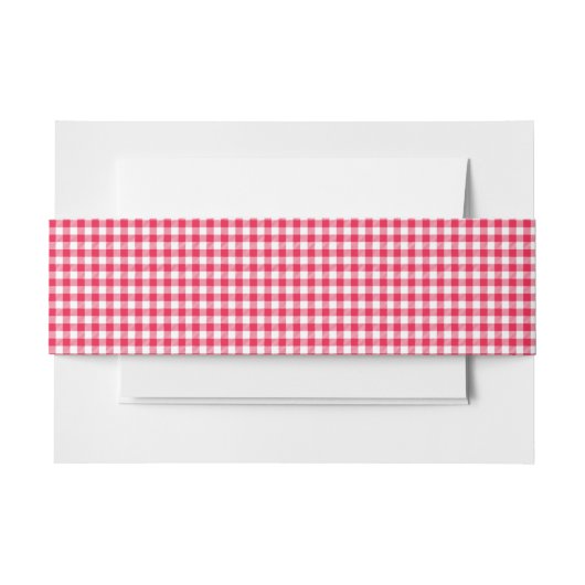 Klassisches Red Gingham Country Pattern Einladungsbanderole (Vorderseite Beispiel)