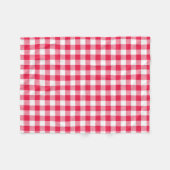 Klassisches Red Gingham Country Pattern Fleecedecke (Vorderseite (Horizontal))