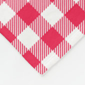Klassisches Red Gingham Country Pattern Fleecedecke (Ecke)