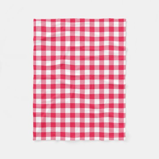 Klassisches Red Gingham Country Pattern Fleecedecke (Vorderseite)