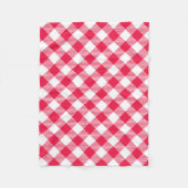 Klassisches Red Gingham Country Pattern Fleecedecke (Vorderseite)