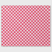 Klassisches Red Gingham Country Pattern Geschenkpapier (Flach)