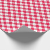 Klassisches Red Gingham Country Pattern Geschenkpapier (Ecke)