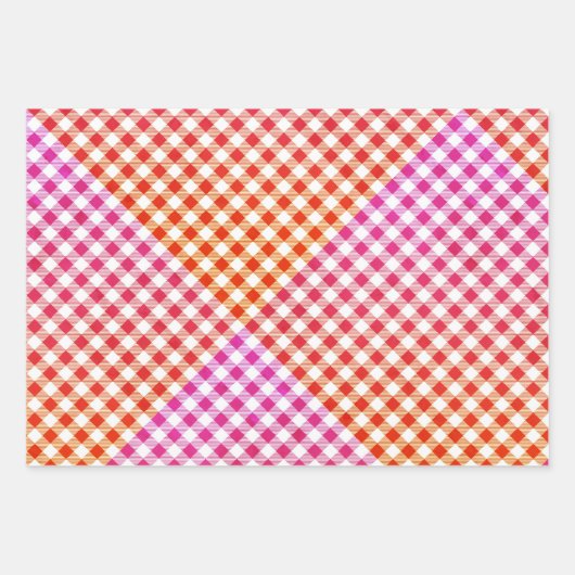 Klassisches Red Gingham Country Pattern Geschenkpapier Set (Vorderseite 3)