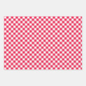 Klassisches Red Gingham Country Pattern Geschenkpapier Set (Vorderseite)