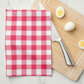 Klassisches Red Gingham Country Pattern Geschirrtuch (Viertel Falte)