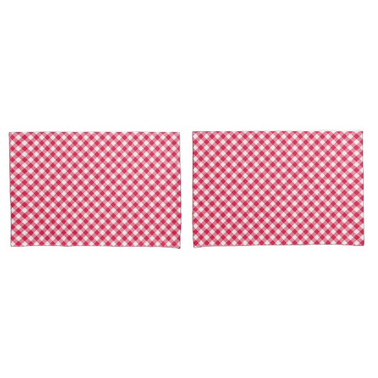 Klassisches Red Gingham Country Pattern Kissenbezug (Vorderseite-Set)