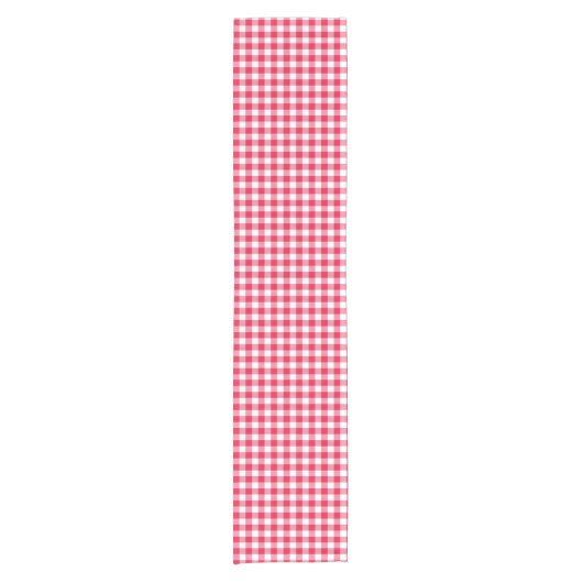 Klassisches Red Gingham Country Pattern Kurzer Tischläufer (Vorderseite)