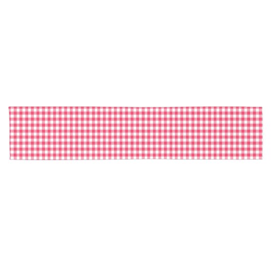 Klassisches Red Gingham Country Pattern Kurzer Tischläufer (Horizontal)