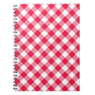 Klassisches Red Gingham Country Pattern Notizblock