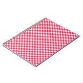Klassisches Red Gingham Country Pattern Notizblock (Linke Seite)
