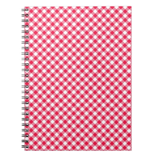 Klassisches Red Gingham Country Pattern Notizblock (Vorderseite)