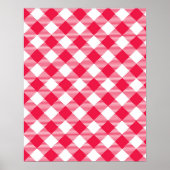 Klassisches Red Gingham Country Pattern Poster (Vorne)