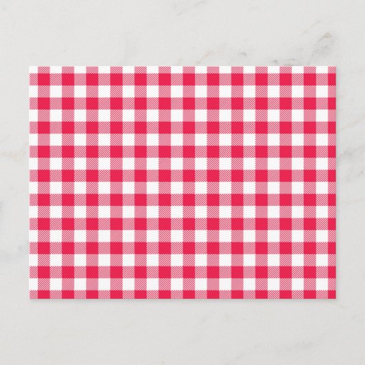 Klassisches Red Gingham Country Pattern Postkarte (Vorderseite)