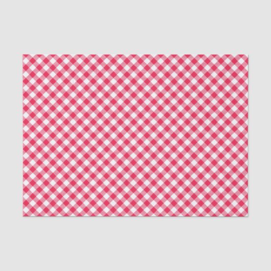 Klassisches Red Gingham Country Pattern Seidenpapier (Vorderseite)
