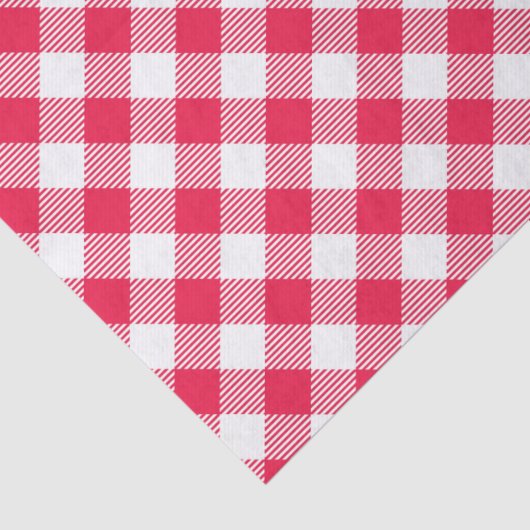 Klassisches Red Gingham Country Pattern Seidenpapier (Ausschnitt)