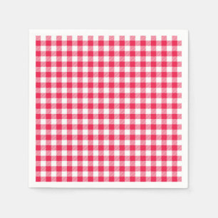 Klassisches Red Gingham Country Pattern Serviette