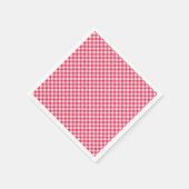 Klassisches Red Gingham Country Pattern Serviette (Ecke)