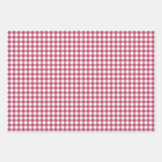 Klassisches Red Gingham Kariert Pattern Geschenkpapier Set (Vorderseite 3)