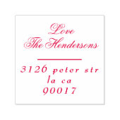 Klassisches RED Holiday-Label Permastempel (Design)