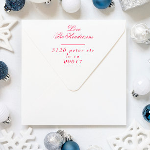 Klassisches RED Holiday-Label Permastempel