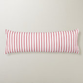 Klassisches Red Ticking Tape Stripe Body Pillow Seitenschläferkissen (Vorderseite)