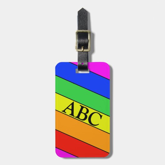 Klassisches Regenbogengeflecht Gepäckanhänger (Vorderseite vertikal)