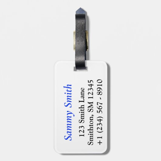 Klassisches Regenbogengeflecht Gepäckanhänger (Rückseite vertikal)