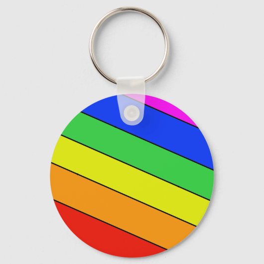 Klassisches Regenbogengeflecht Schlüsselanhänger (Vorderseite)