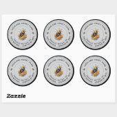 Klassisches, reines Honey Round Stickers Editable (Blatt)