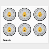 Klassisches, reines Honey Round Stickers Editable (Blatt)