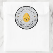 Klassisches, reines Honey Round Stickers Editable (Tasche)