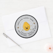 Klassisches, reines Honey Round Stickers Editable (Umschlag)