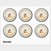 Klassisches, reines Honey Round Stickers Editable  (Blatt)