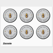 Klassisches, reines Honey Round Stickers Editable (Blatt)
