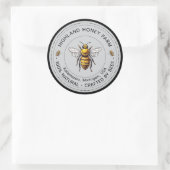 Klassisches, reines Honey Round Stickers Editable (Tasche)