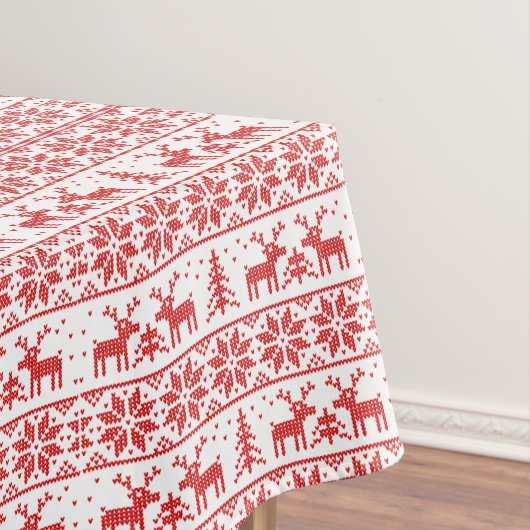 Klassisches Ren Weihnachten. Muster Tischdecke (Beispiel)