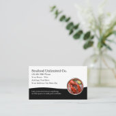 Klassisches Restaurant mit Meeresfrüchten Visitenkarte (Stehend Vorderseite)