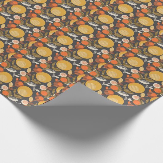 Klassisches Retro Blumenmuster Geschenkpapier (Ecke)