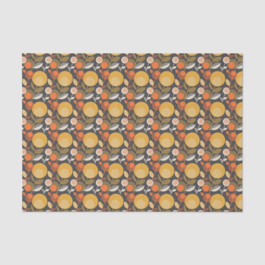 Klassisches Retro Blumenmuster Seidenpapier (Vorderseite)
